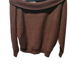 Active USA Ribbed Knit Sweater in Chocolate Brown